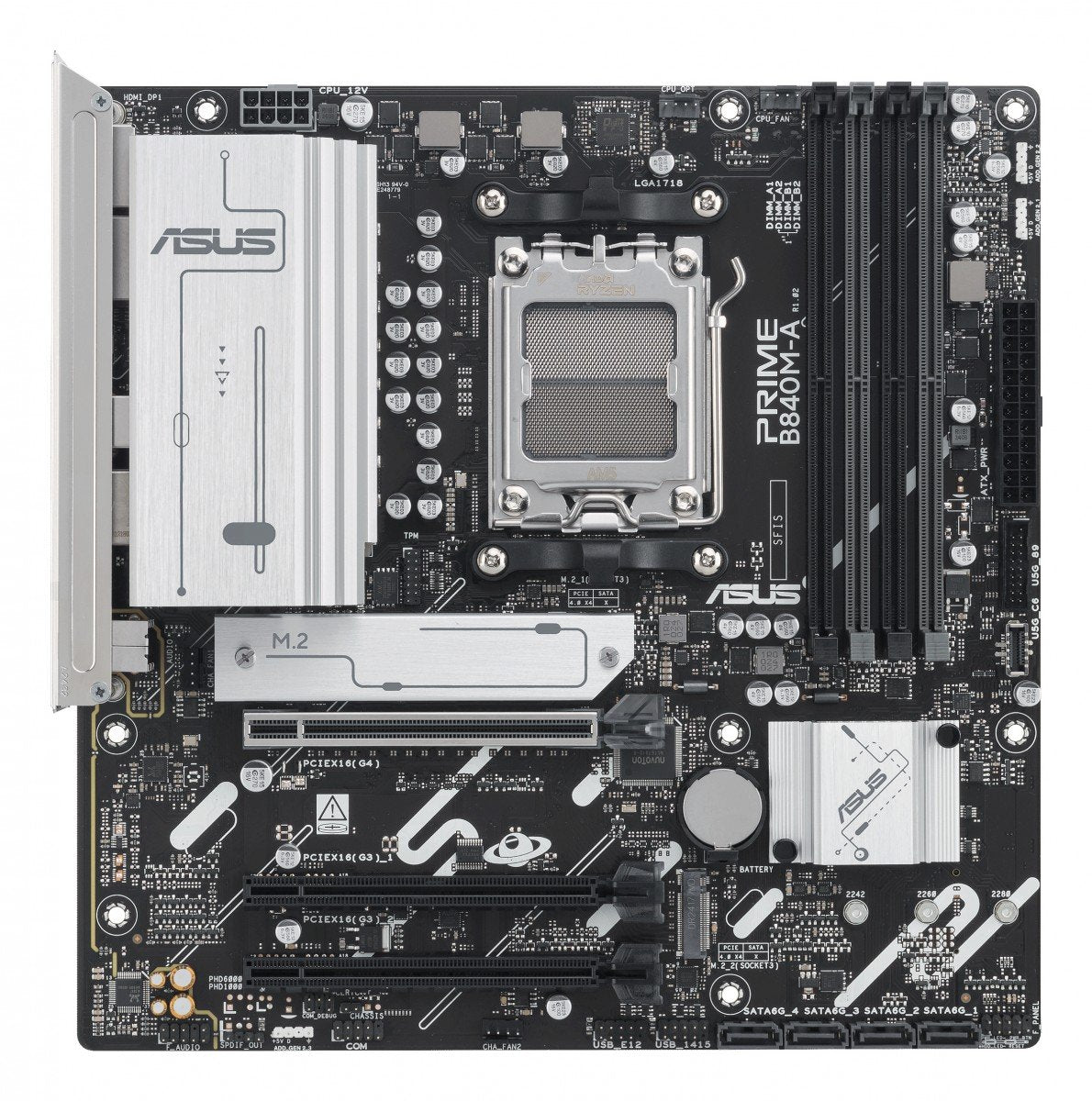 ASUS PRIME B840M-A-CSM AM5 DDR5 micro ATX MB 1xHDMI 2xDP 3xM.2 4xSATA