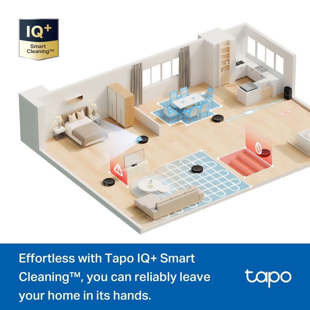 TP-Link Tapo RV30 Max Plus 5300Pa Hyper Suction Robot Vacuum & Mop + Smart Auto-Empty Dock
