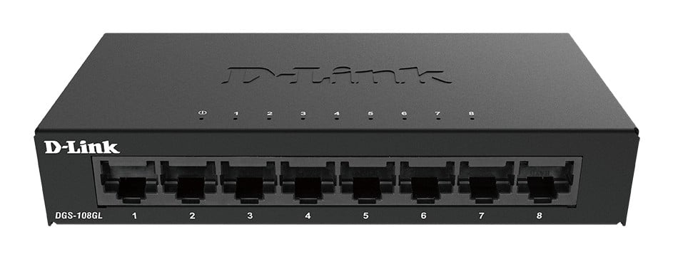 D-Link DGS-108GL Non-géré Gigabit Ethernet (10/100/1000) Noir