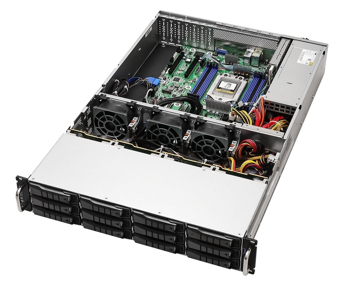 ASRock 2U12L2S-SIENA, Rack 2U, UP, AMD EPYC 8004, 12xLFF, 2XSFF, 2xGbE, Red. PSU, IPMI