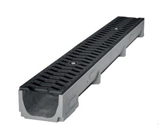 "STORA-DRAIN SE10101367S Caniveau de drainage SELF 100/1000-B125 avec grille en fonte - motif ""S"""