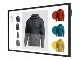 "55"" ME-Series Large Format Display, UHD, 400cd/m2, D-LED backlight, 16/7 proof, SDM Slot, CM-Slot, 20 point infrared touch"