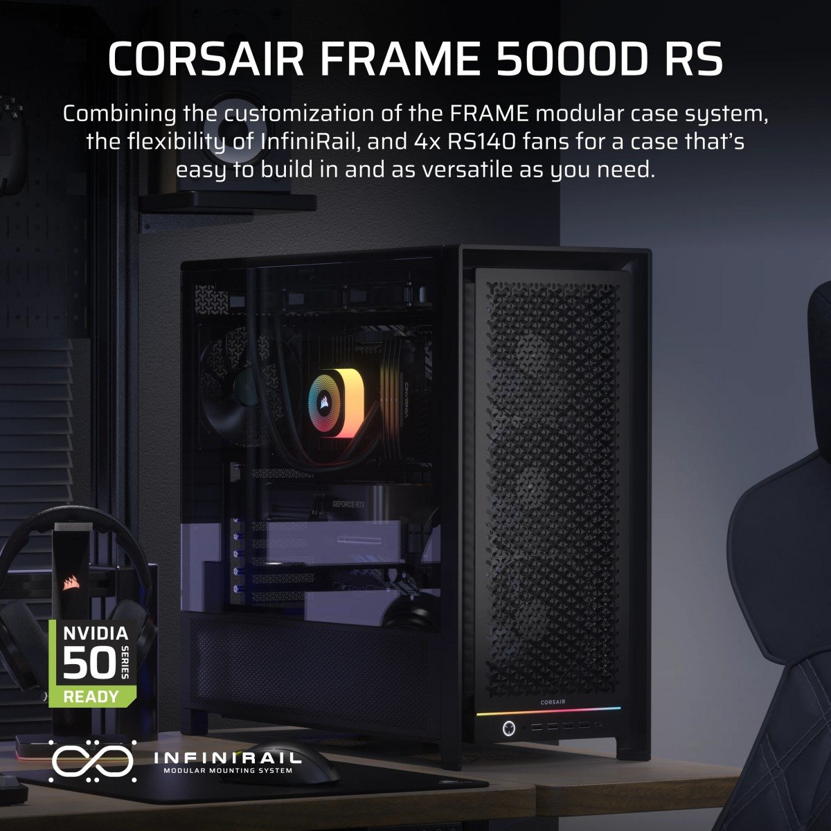 Corsair FRAME 5000D RS Midi Tower Noir
