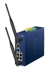 PLANET IP30 Industrial Wi-Fi 7 802.11be 3600Mbps Dual Band Wireless AP Bleu Connexion Ethernet, supportant l'alimentation via ce port (PoE)