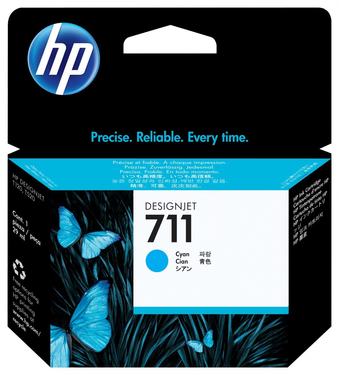 HP 711 original Ink cartridge CZ130A cyan standard capacity 29ml 1-pack
