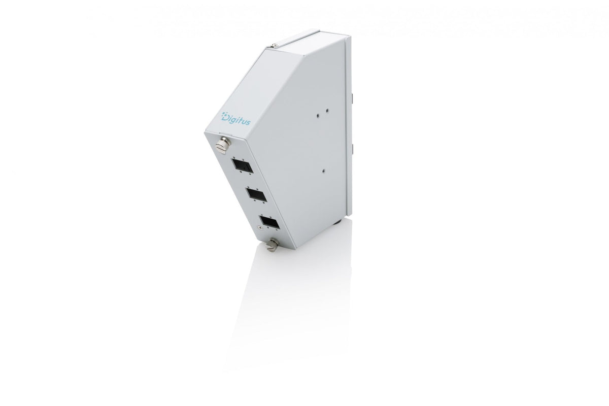 Digitus DN-96894 Répartiteur de fibre optique angulaire sur rail DIN, 6 SC SX/LC DX, gris