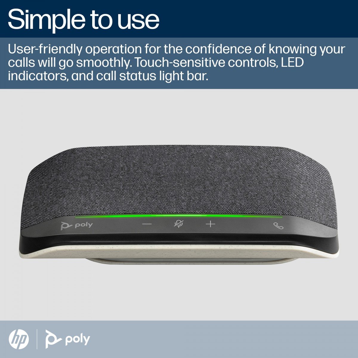 HP Poly Sync 10 Speakerphone +USB-A to USB-C Cable haut-parleur PC Noir
