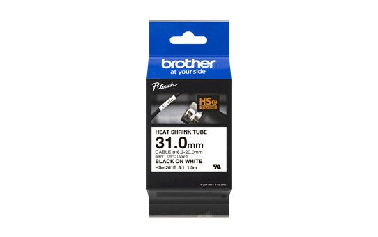 31.0MM BLACK ON WHITE HEAT SHRINK TAPE
