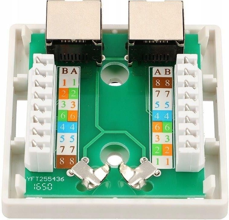 Extralink | Prise montante | 2x RJ45 CAT5E STP