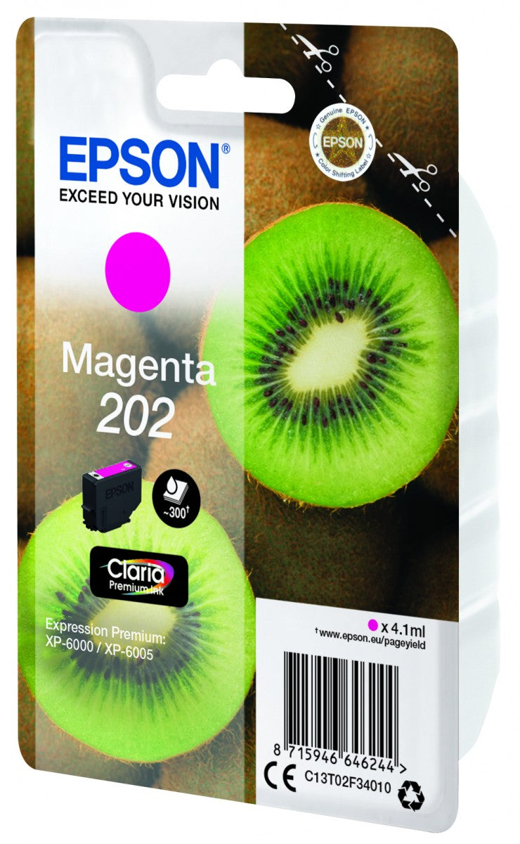 EPSON 4LB Singlepack Magenta 202 Kiwi Clara Premium Ink