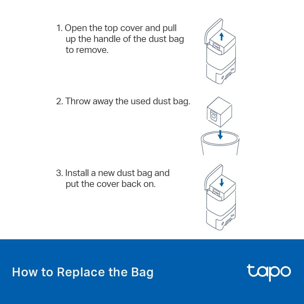 TP-Link Tapo RVA200 Sac a poussiere Aspirateur robot