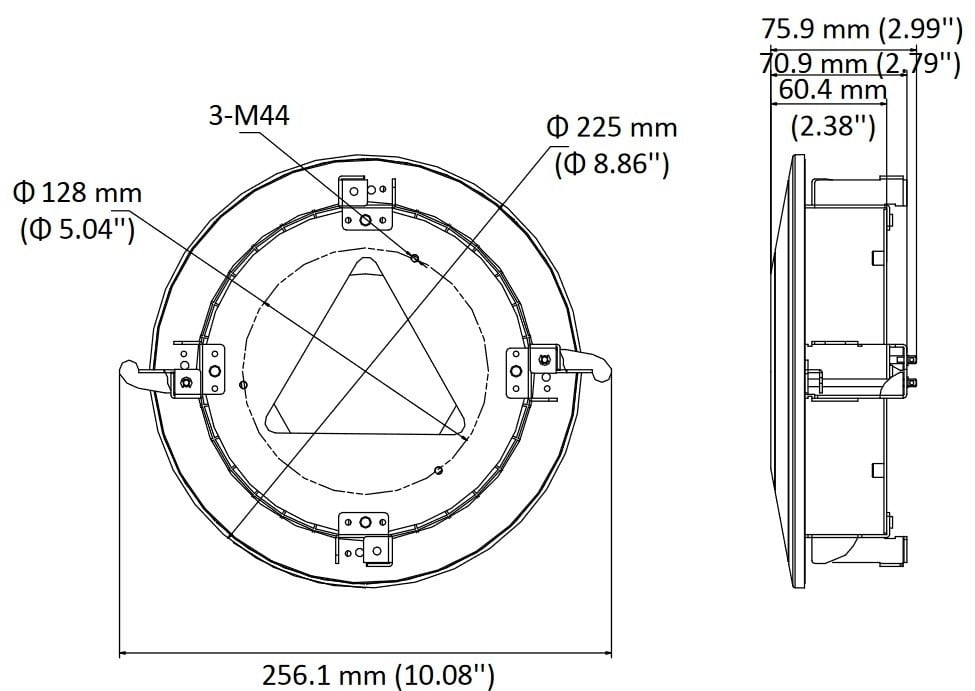 Hikvision DS-1227ZJ-DM44 Support de plafond