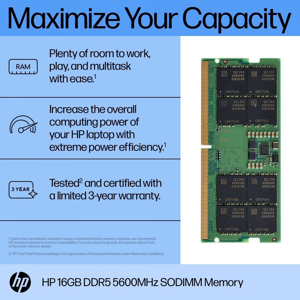 HP AL0M6AA module de mémoire 1 x 16 Go 262-pin SO-DIMM