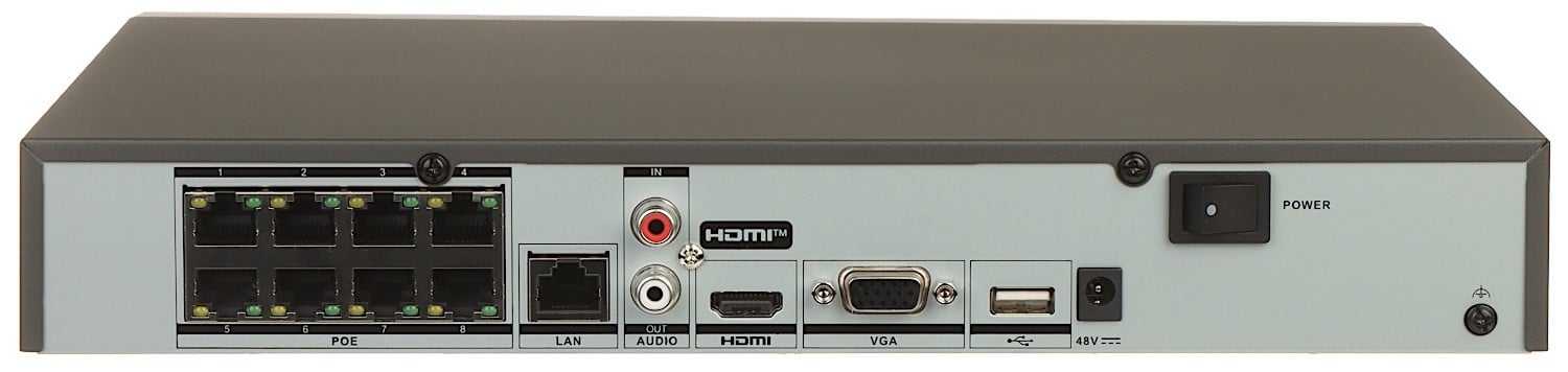 Hikvision DS-7608NXI-K1/8P 8-ch PoE 1U K Series AcuSense 4K NVR