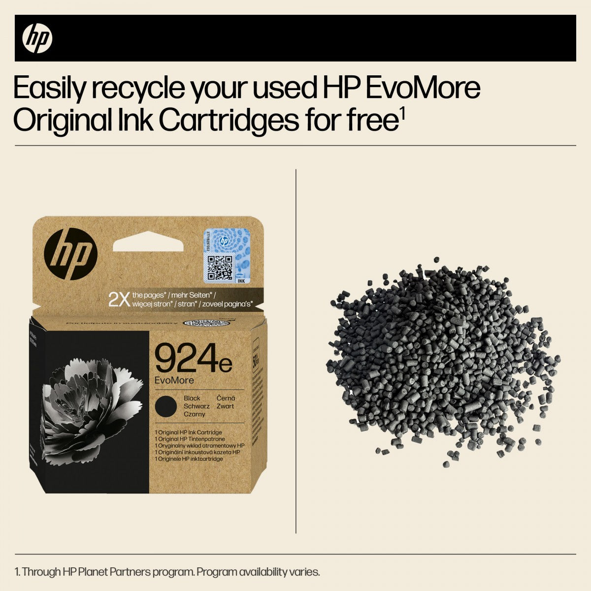 HP 924e EvoMore Black Original Ink Cartridge