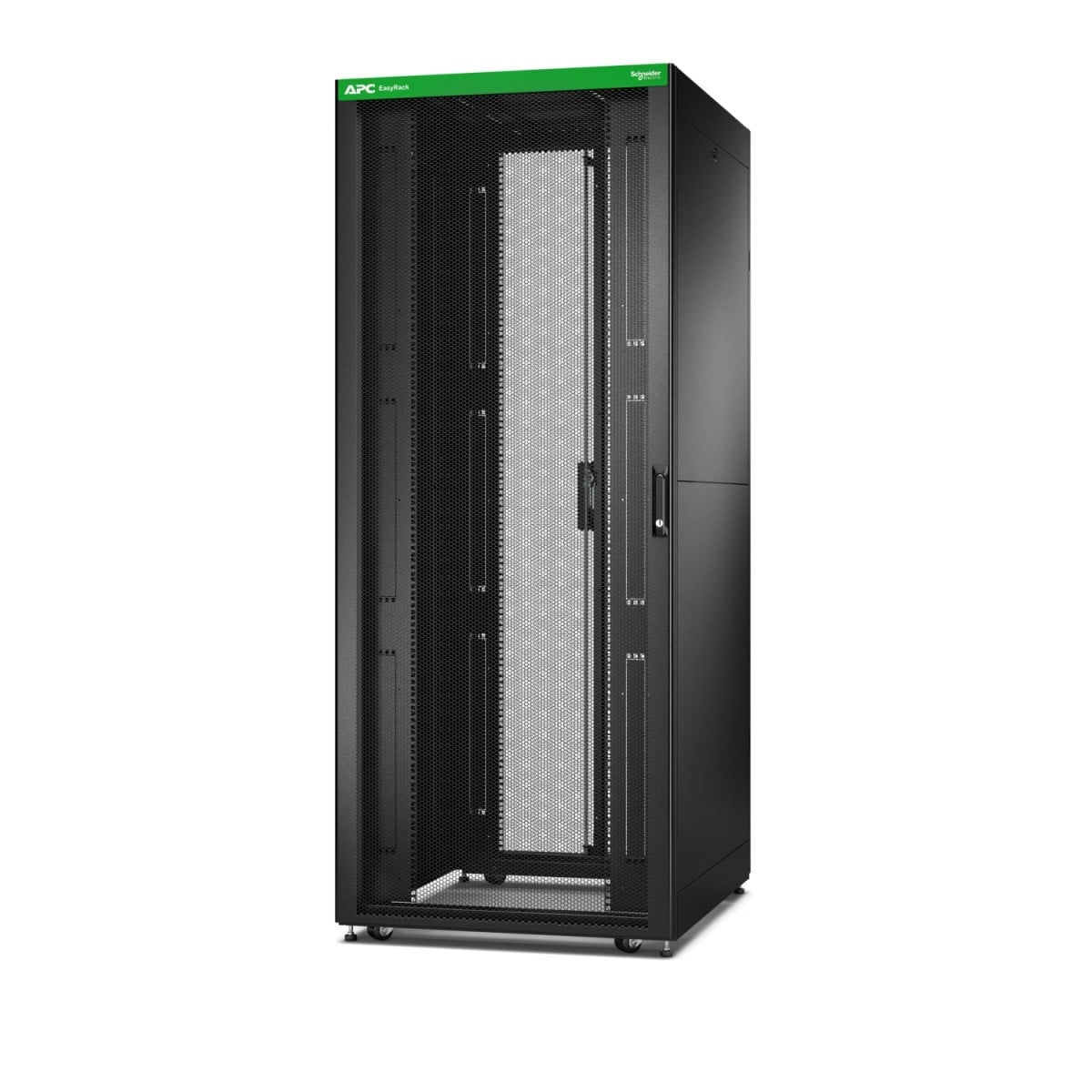 APC Easy Rack 42Ux800x1000 Roof/Side panel/castors/feet No Bottom 4 Brackets black