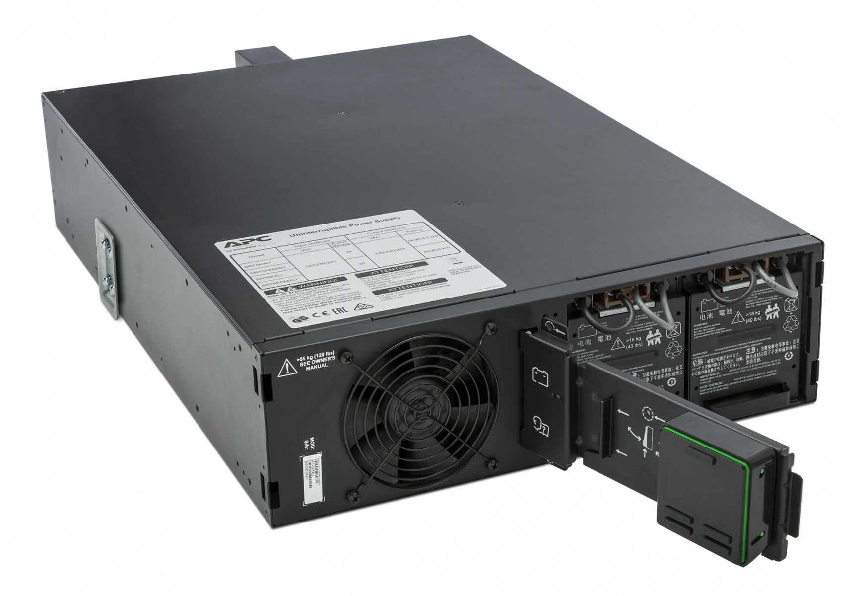 APC Smart-UPS SRT 5000VA RM UPS rack-mountable AC 230V 4500Watt 5000VA USB output connectors 12 3U Black