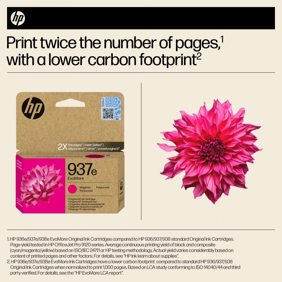 HP 937e EvoMore Magenta Original Ink Cartridge cartouche d'encre 1 piece(s) Rendement élevé (XL)