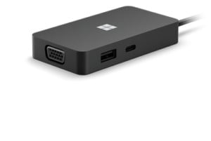 MICROSOFT Surface - USB-C Travel Hub - Station d'accueil - USB 3.2 - VGA - HDMI - Ethernet - GigE - 20cm - Noir