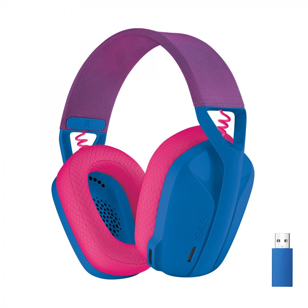 LOGITECH Lightspeed G435 Headset full size Bluetooth / 2.4 GHz radio frequency wireless blue Discord Certified