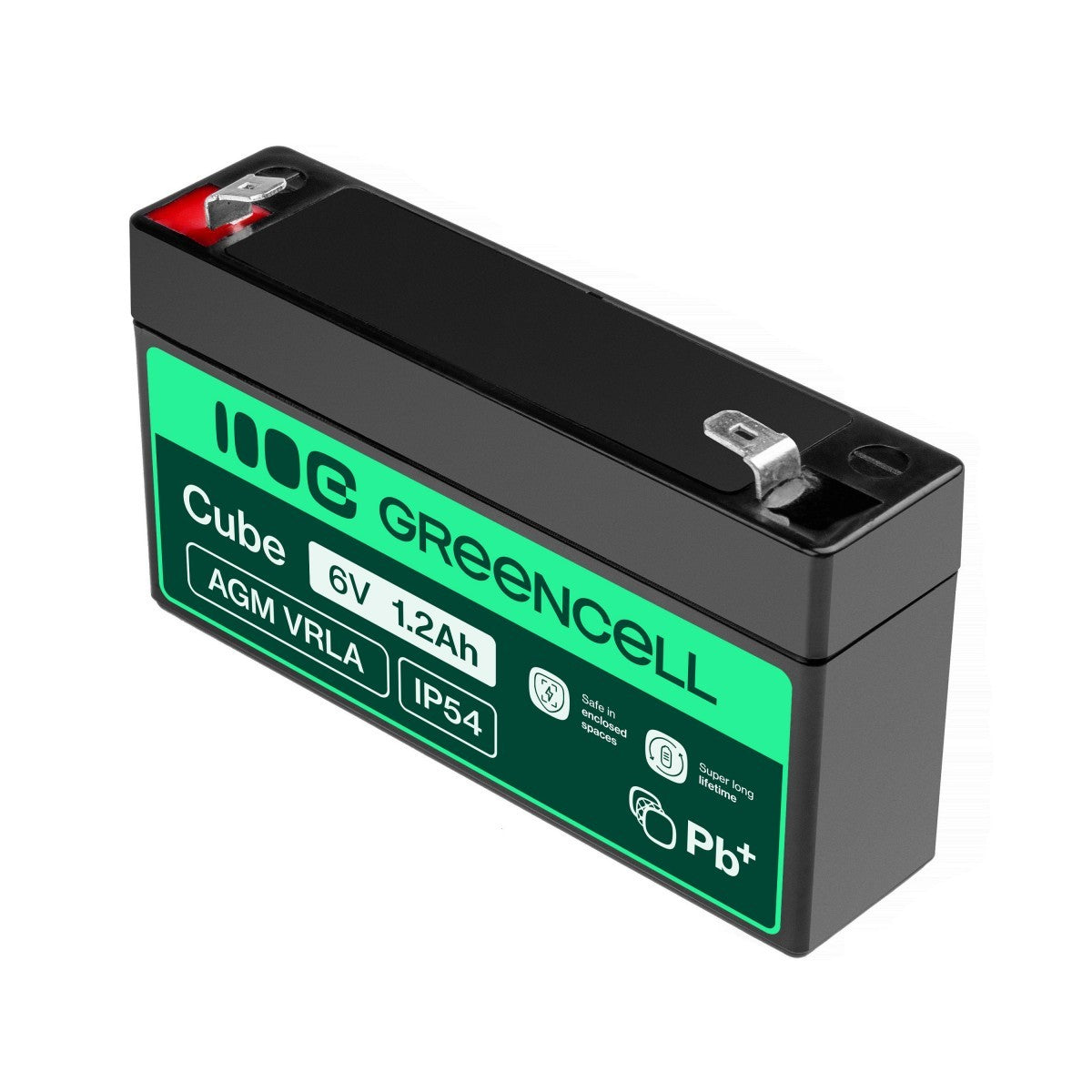 Green Cell AGM Battery Lead Acid VRLA 6V 1.2Ah for toys and alarms - Battery - Mono (D)