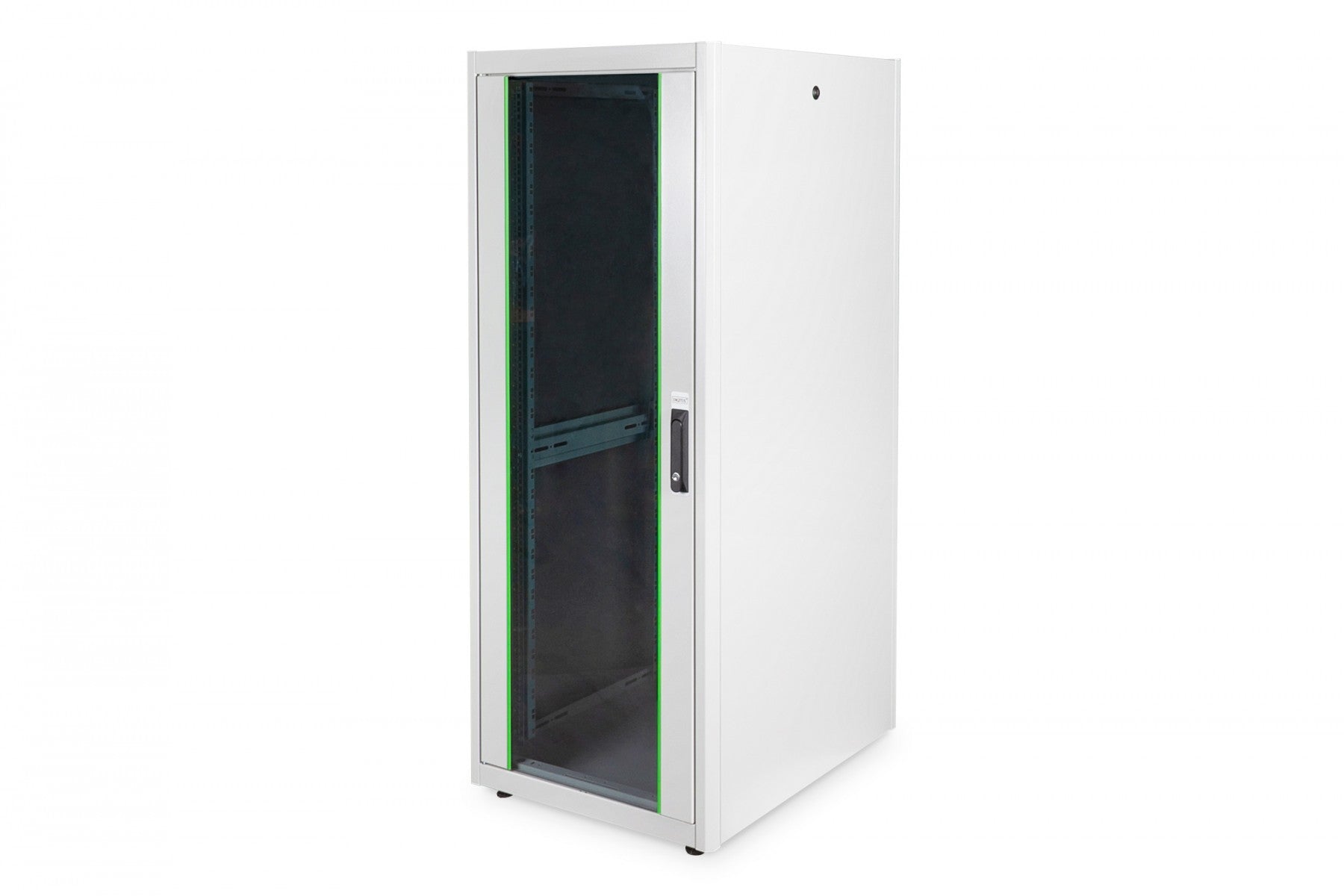 "Armoire réseau debout DYNAmic Basic 19"" 32U rack600x800, porte avant en verre, gris, 600kg 1590x600x800 mm, couleur gris (RAL 7035)"