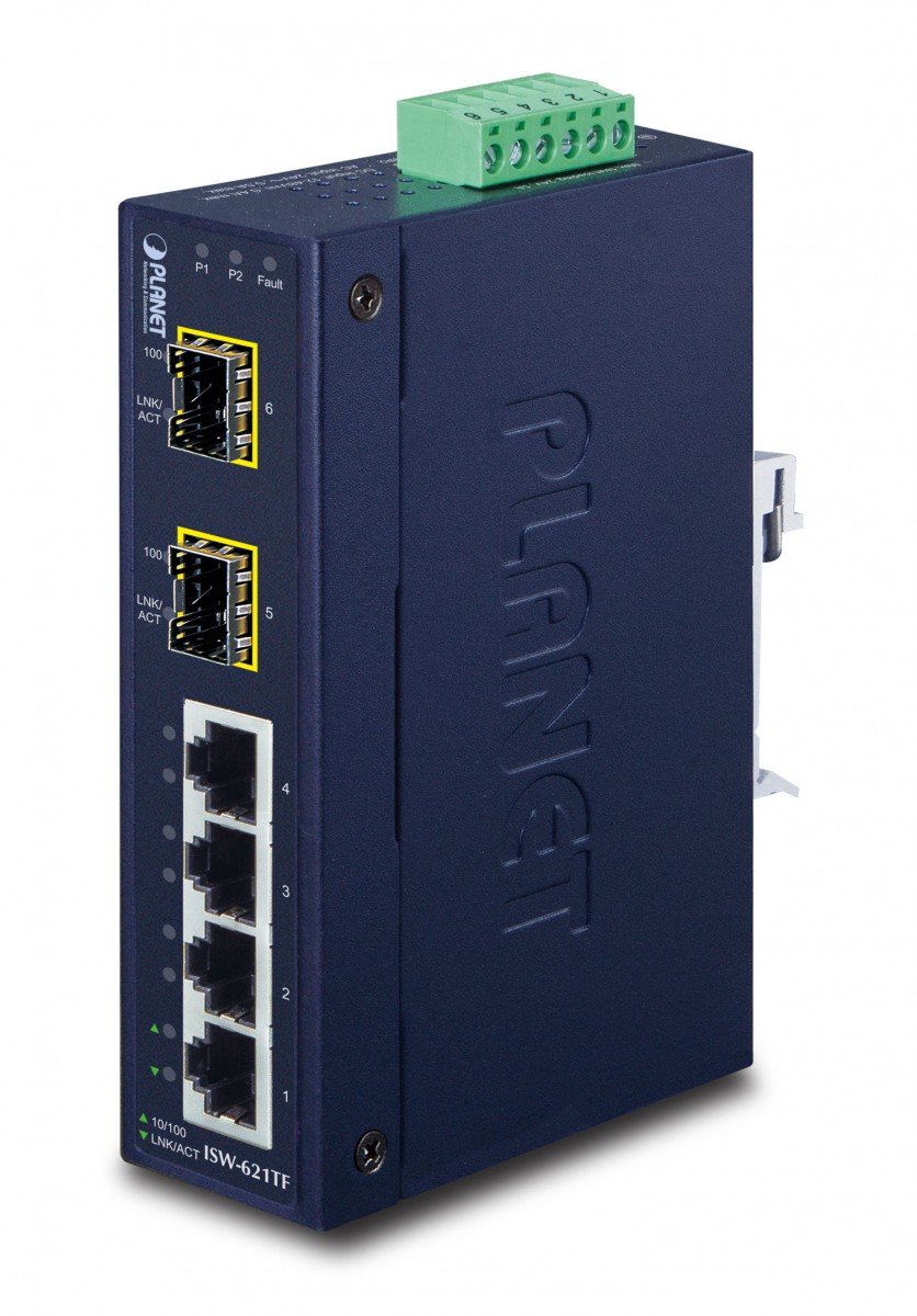 PLANET ISW-621TF commutateur réseau Non-géré L2 Fast Ethernet (10/100) Bleu