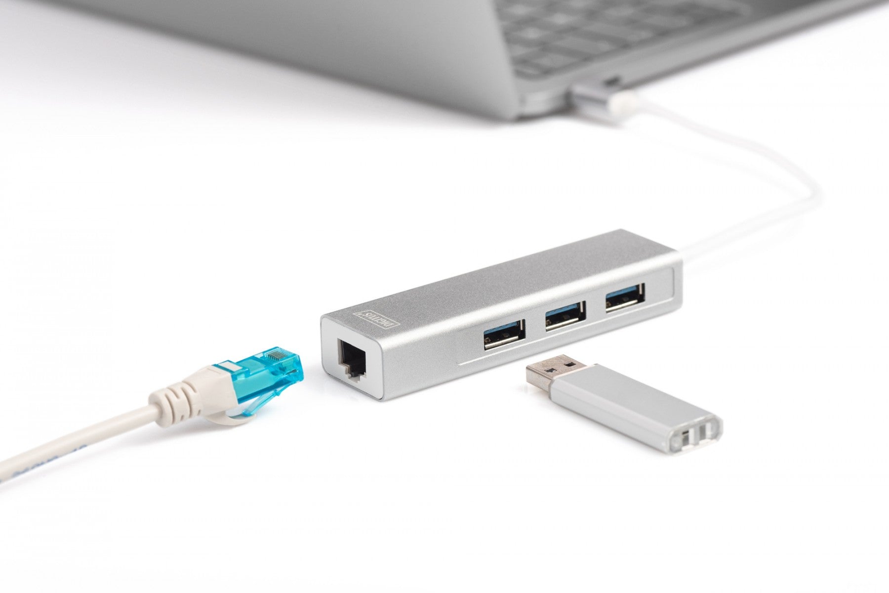 Digitus DA-70255 station d'accueil USB 3.2 Gen 1 (3.1 Gen 1) Type-C Gris, Blanc