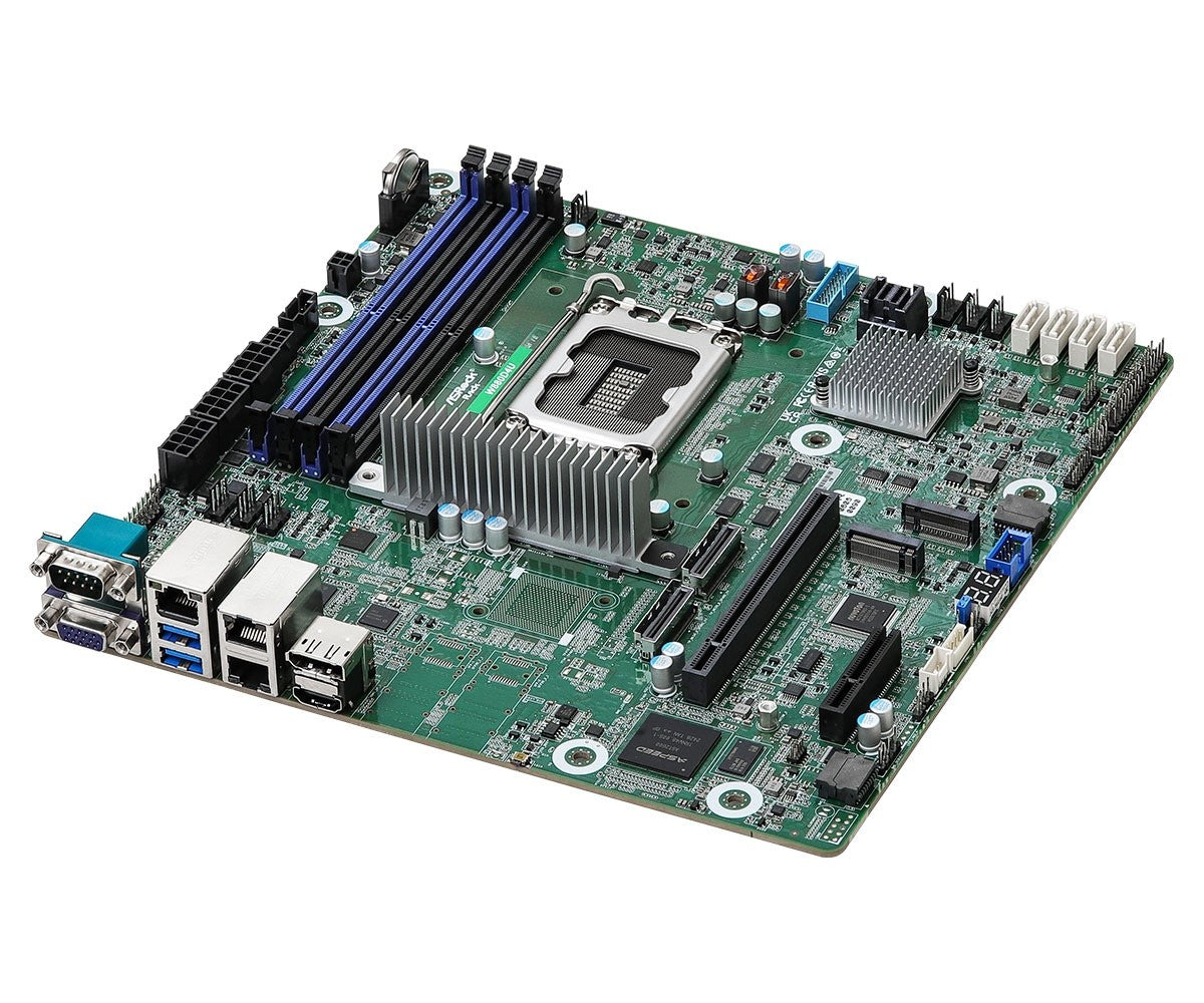 ASRock W880D4U, 1xSKT LGA 1851, Intel Core Ultra, W880, SATA, 2xM.2, 2xGbE, IPMI