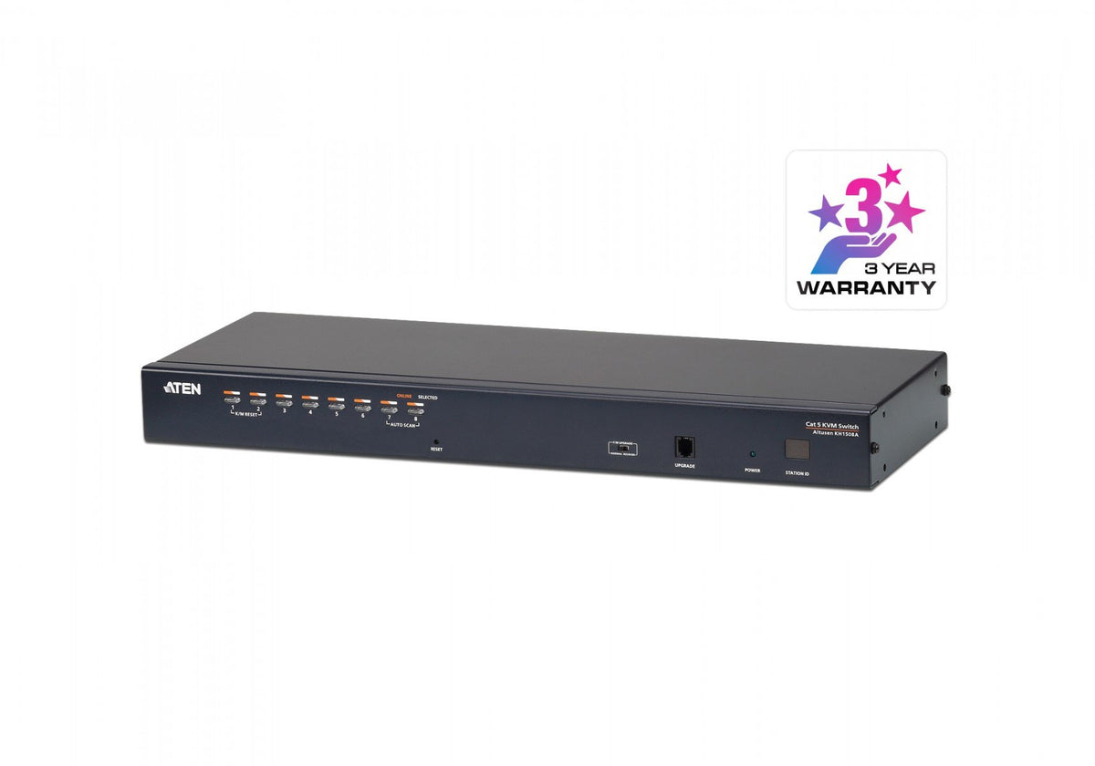 ATEN KH1508A-AX-G commutateur écran, clavier et souris Noir