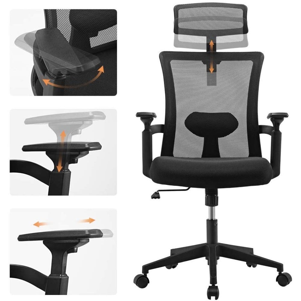 Techly ICA-CT MC016 Chaise de bureau noire 16
