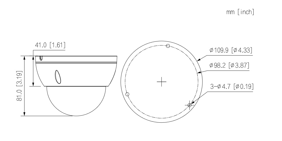 DAHUA- Caméra dôme 8 Mps DH-IPC-HDBW2841E-S