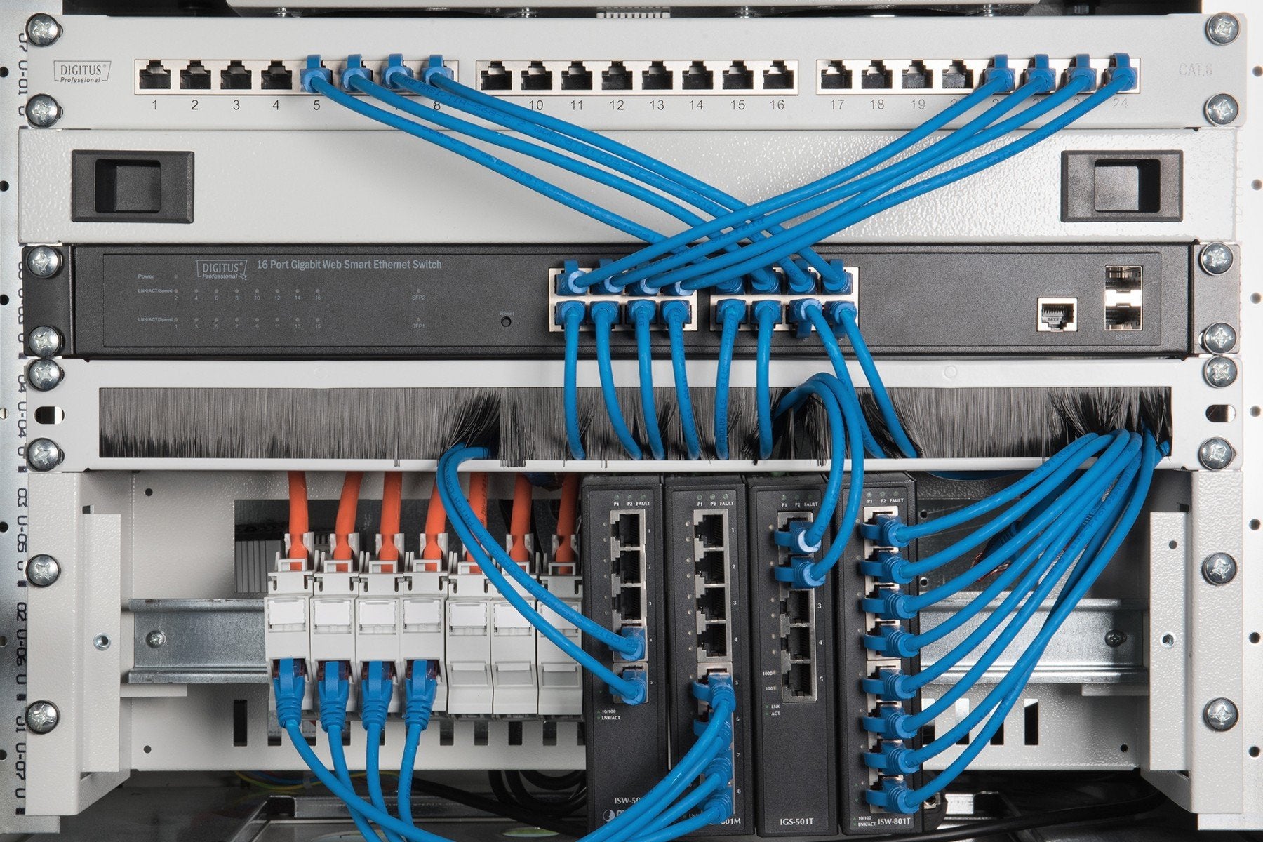 Digitus DN-19-DIN-3U accessoire de racks Rail d’étagere