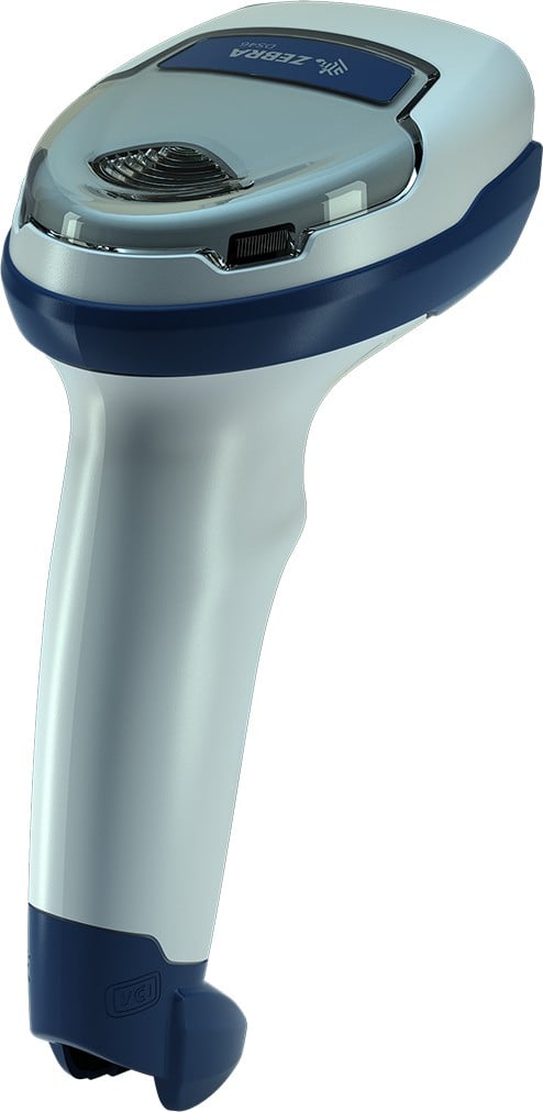 Zebra DS4608-HC Lecteur de code barre portable 1D/2D LED Bleu, Blanc