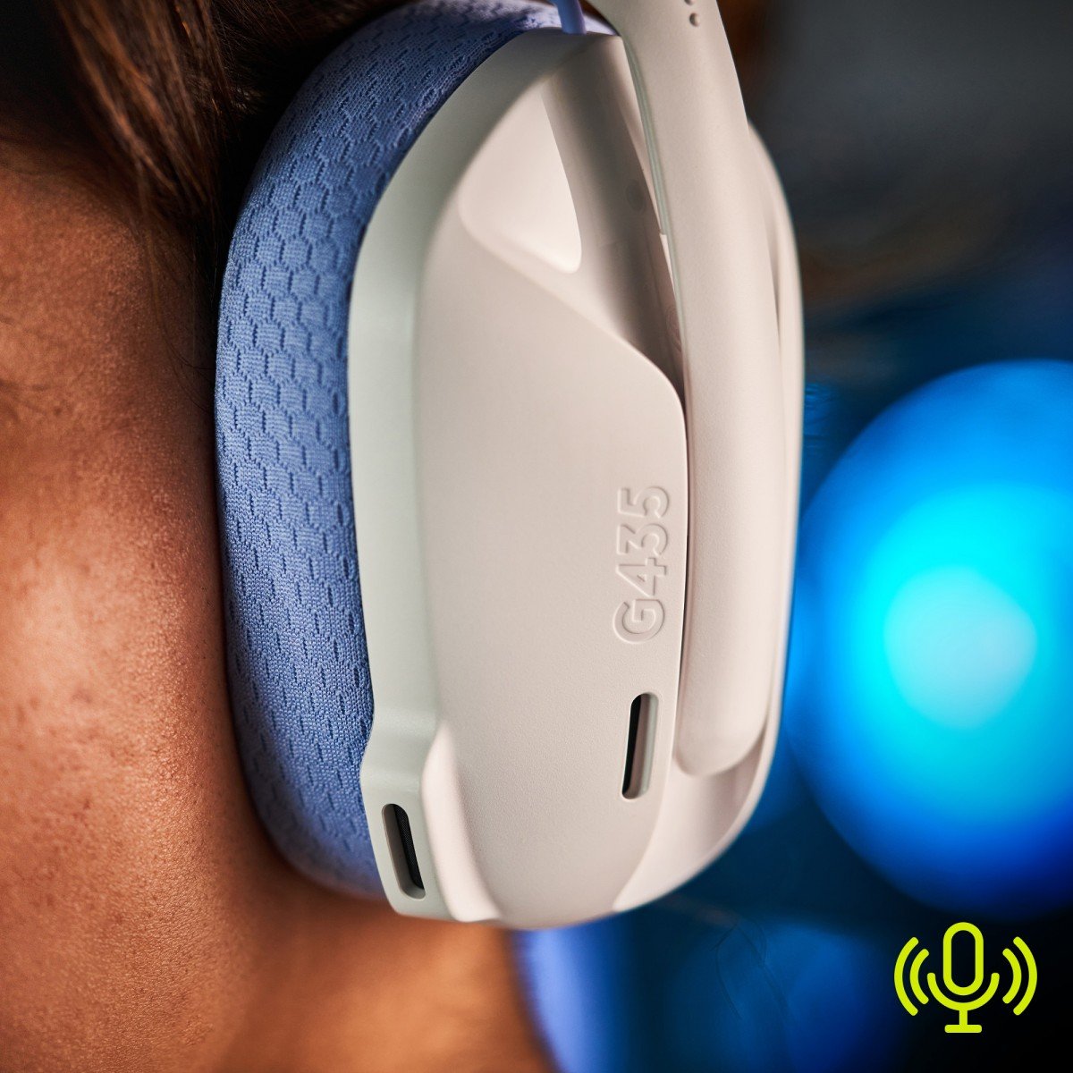 LOGITECH Lightspeed G435 Headset full size Bluetooth / 2.4 GHz radio frequency wireless white Discord Certified