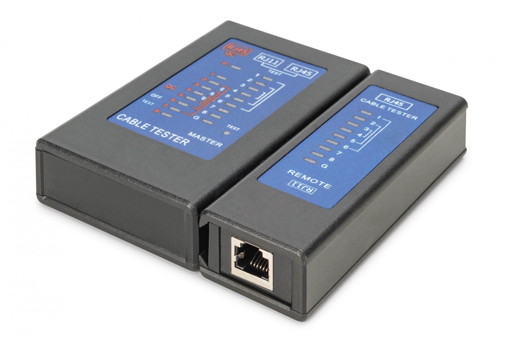 Testeur de câbles réseau et de communication LED, Cat.5e-Cat.6A, (RJ45, RJ12, RJ11), Auto-Scan avec PoE