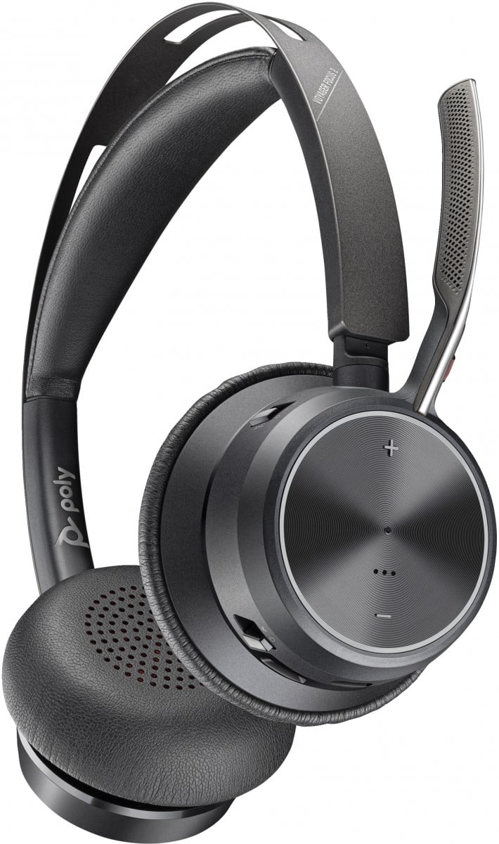 HP Poly Voyager Focus 2 USB-C-C Headset +USB-C/A Adapter Sans fil Arceau Bureau/Centre d'appels USB Type-C Bluetooth Noir