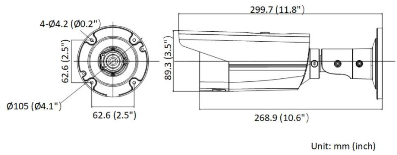 Hikvision DS-2CD2T43G2-2LI(2.8mm) 4 MP caméra réseau Bullet avec Acusense et éclairage hybride intelligent fixe