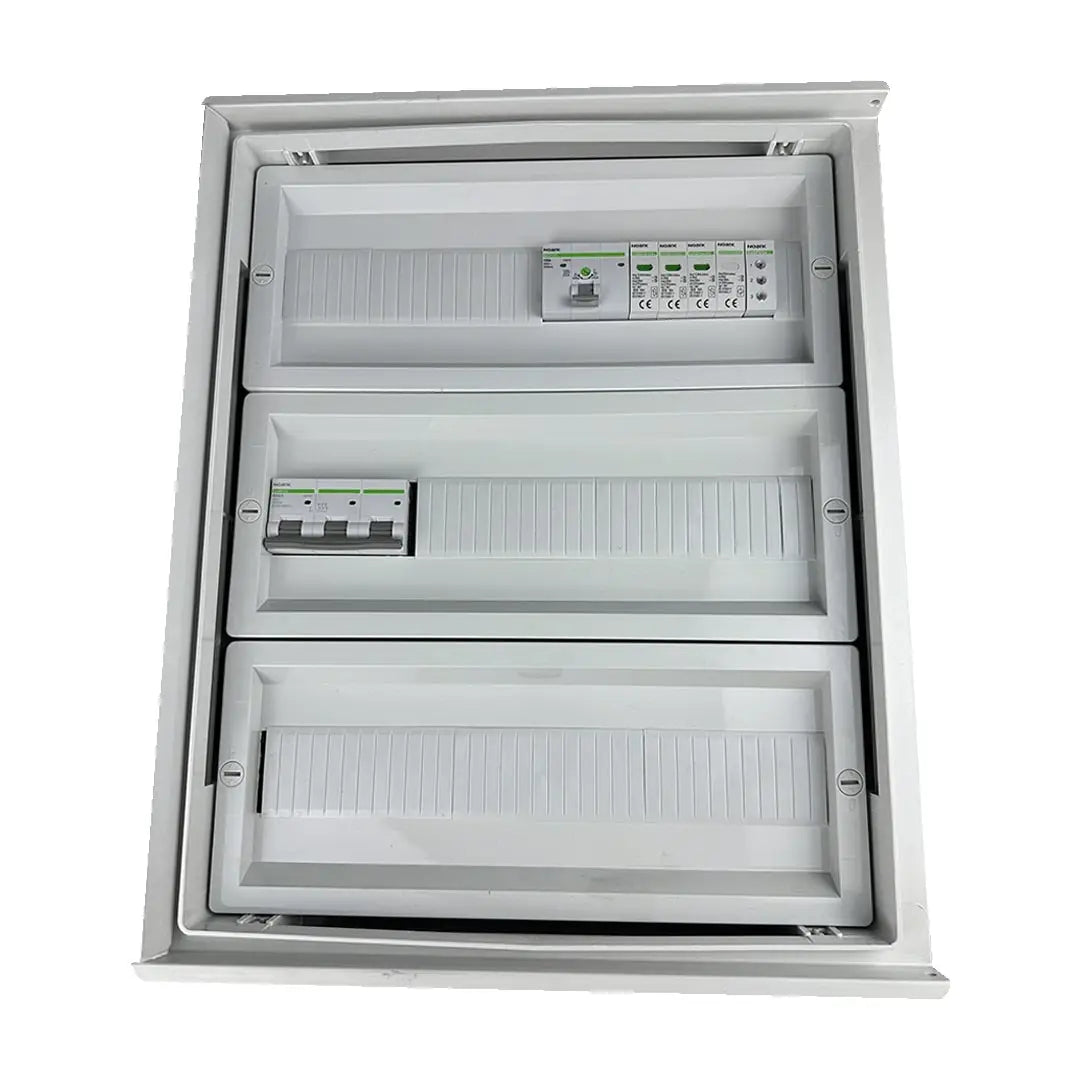 EMITER EM-897N_AC Tableau de distribution AC, IP66, SPD AC Noark type 1+2, disjoncteur de surcharge 80A 3-F, FR 100A, signal de phase