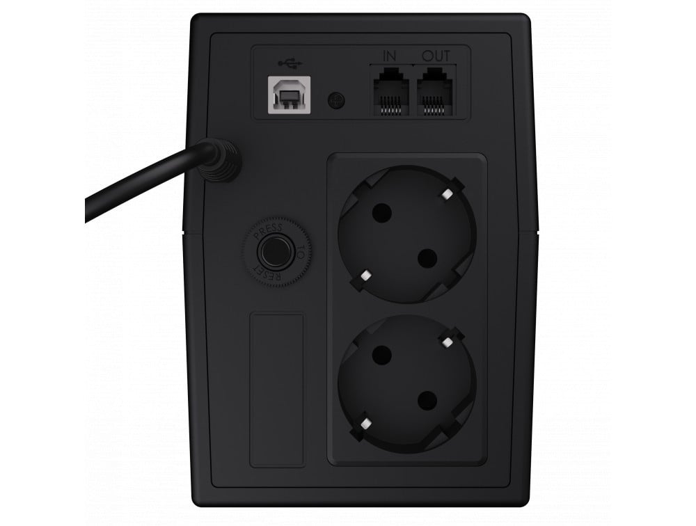 Green Cell UPS02 alimentation d'énergie non interruptible Interactivité de ligne 0,8 kVA 480 W 2 sortie(s) CA