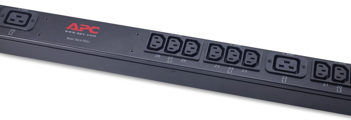 APC Basic Rack PDU Zero U Rack AC 230/400V 3-phase input IEC 60309 16A oc 42 power IEC 60320 C13 IEC 60320 C19 0U BK