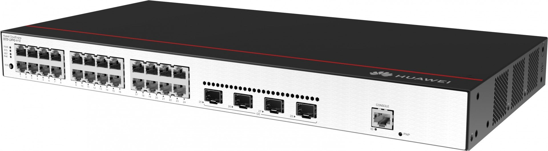HUAWEI S5735-L24P4S-A-V2 24x10/100/1000BASE-T Ports 4xGE SFP ports PoE+ AC power