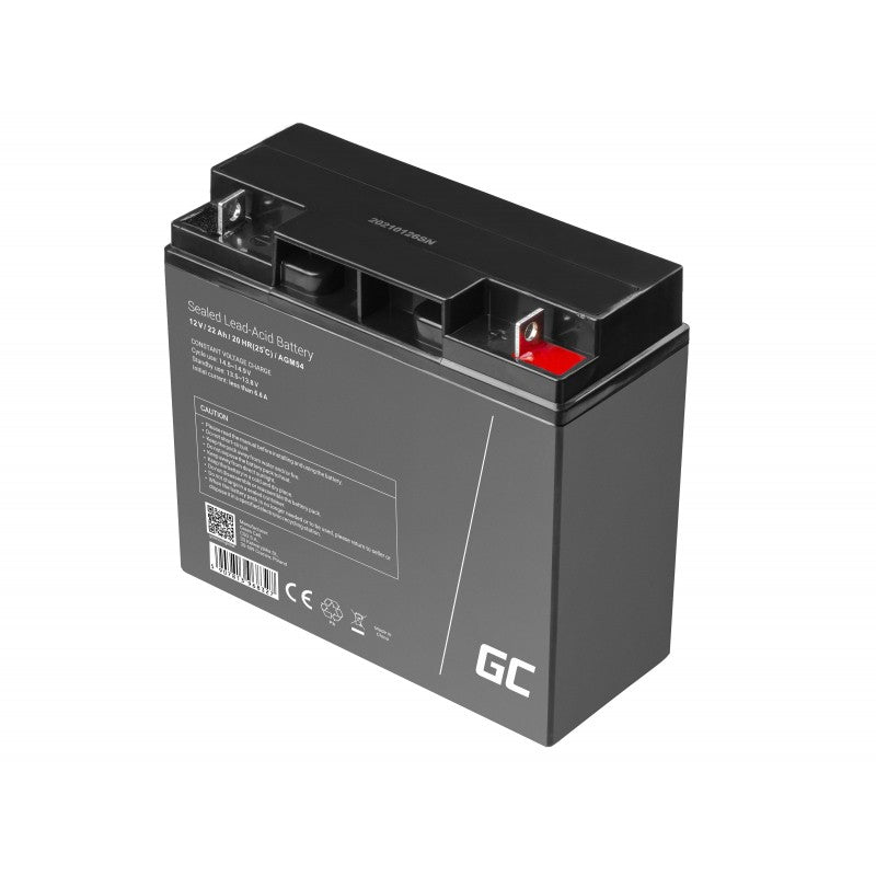 Green Cell AGM 12V 22Ah VRLA Battery Gel deep cycle scooter mower boat barge