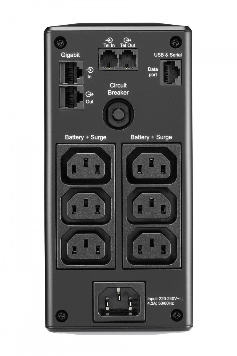 APC Back-UPS Pro BR650MI UPS AC 230V 390Watt 650VA USB output connectors 6 Black