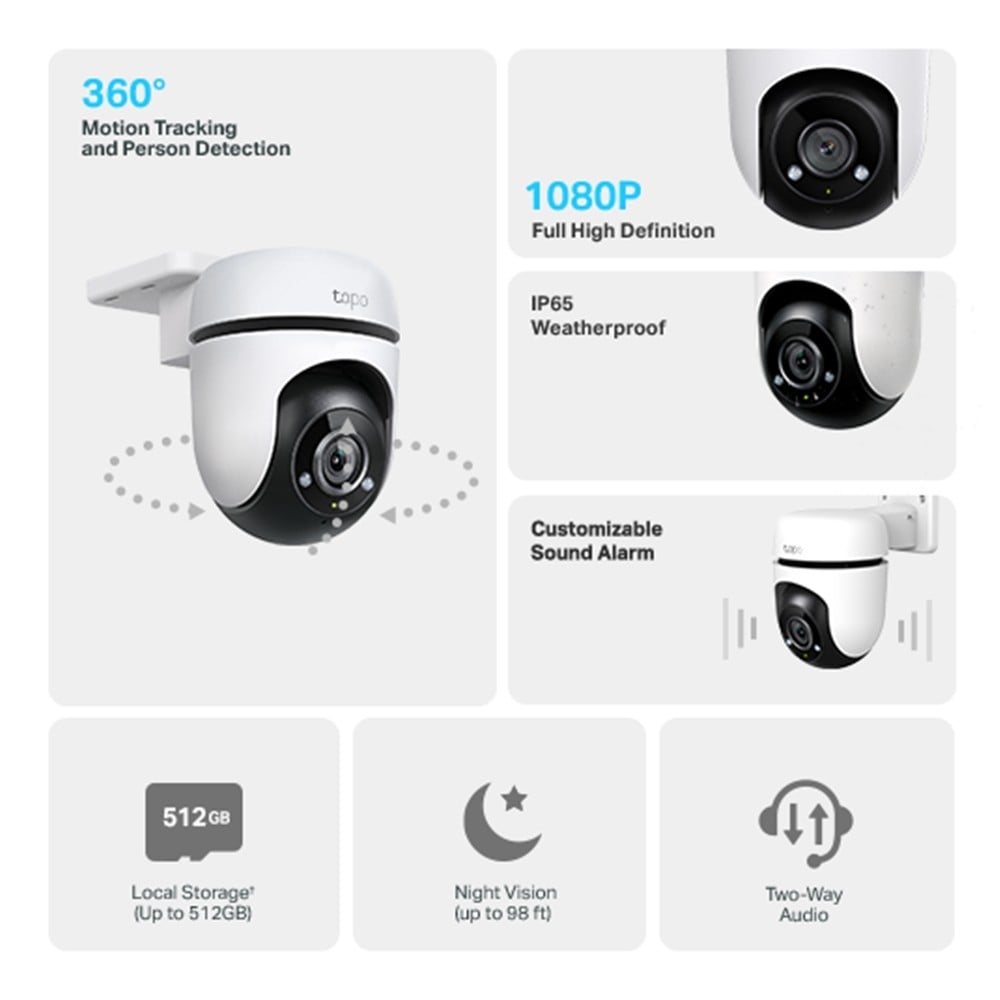 TP-LINK Outdoor Pan/Tilt Security WiFi Camera