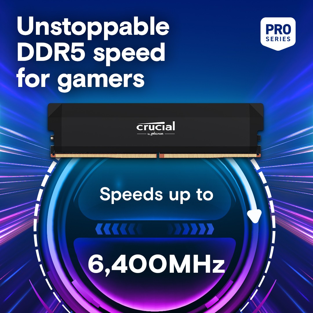 Crucial Pro OC 64GB Kit2 DDR5-6000 U Blk