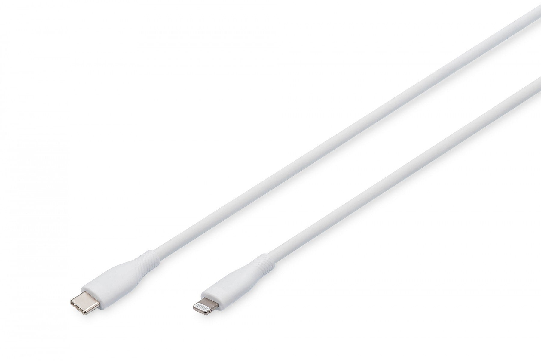 Câble d'alimentation en silicone USB-C vers Lightning, USB 2.0 60W, MFI, 1m blanc