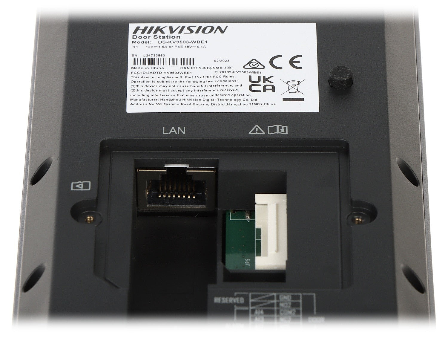 Hikvision DS-KV9503-WBE1 Station de porte IP villa avec reconnaissance faciale en métal résistante au vandalisme