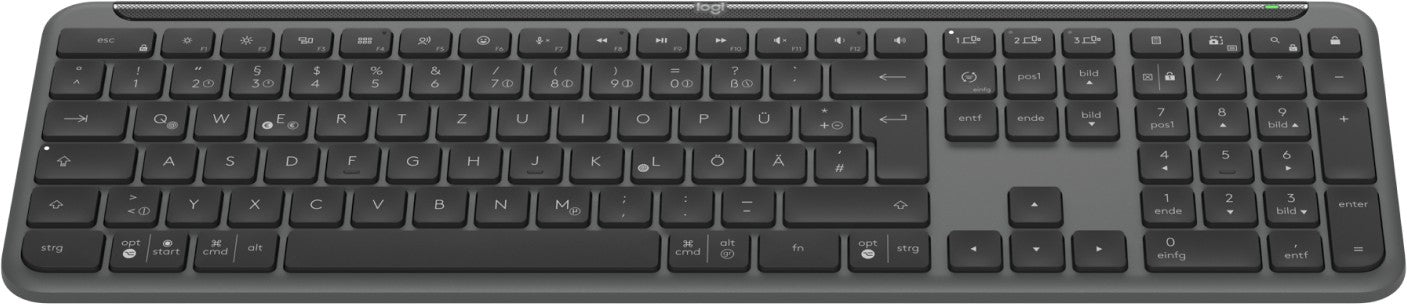 Logitech 920-012451 clavier Bureau RF sans fil + Bluetooth QWERTZ Allemand Graphite