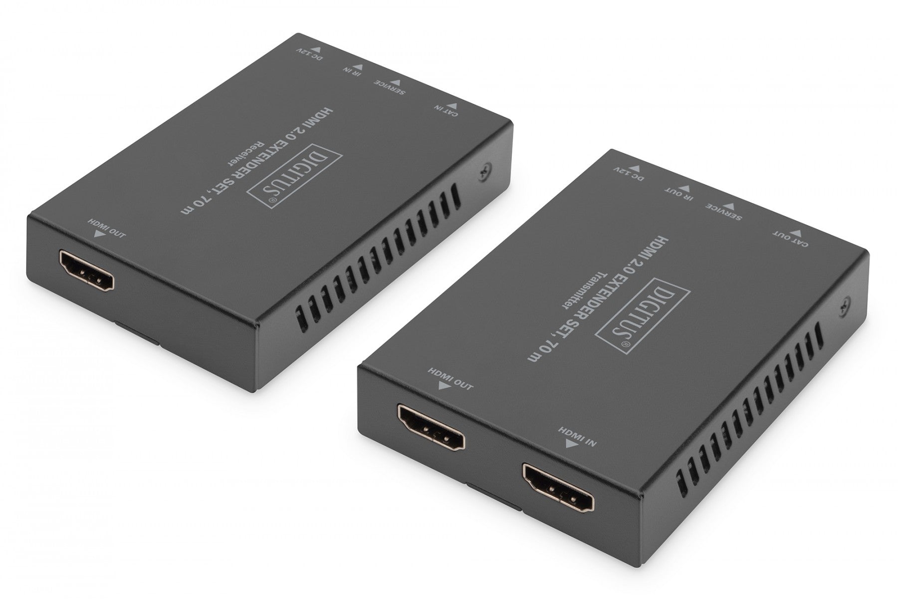 Digitus DS-55506 extension audio/video Émetteur et récepteur AV Noir